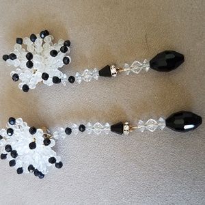 Custom made clip on beaded earrings.